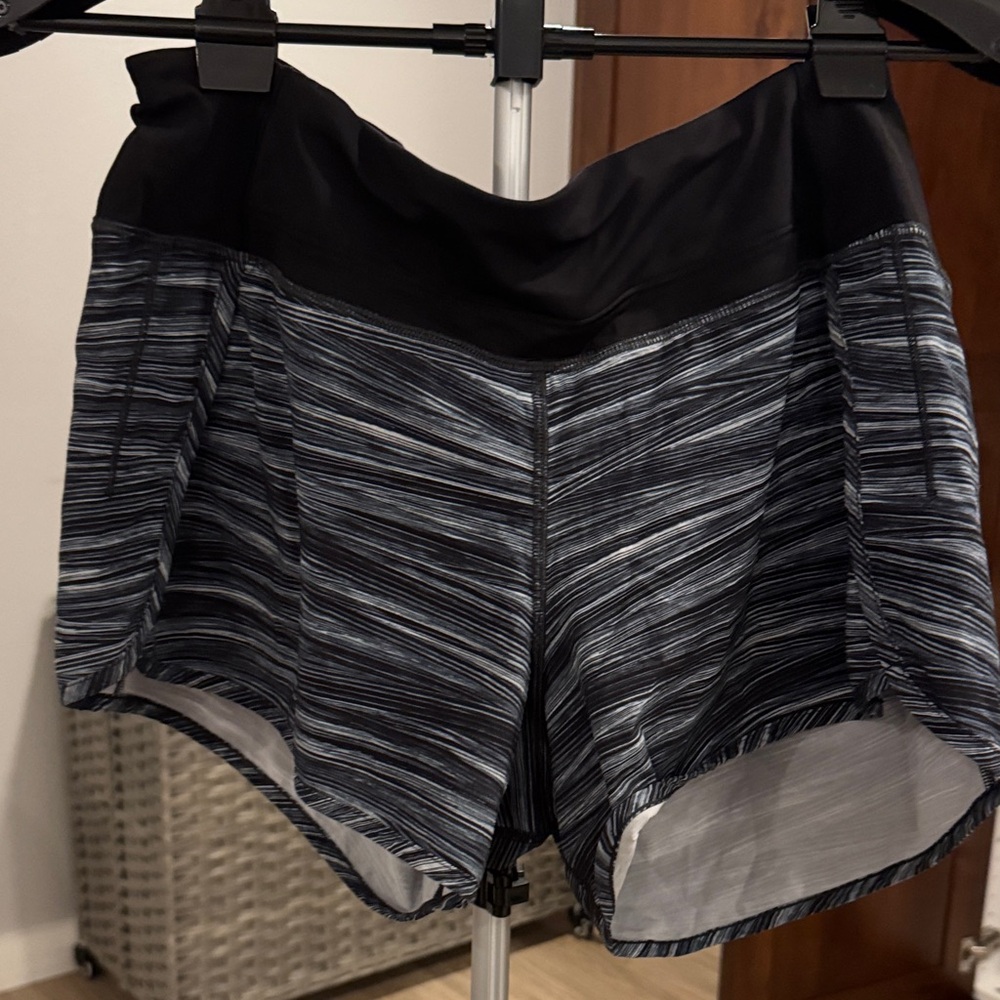 lululemon athletica Black and Gray Athletic Shorts